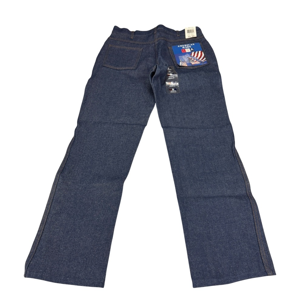 USA Works Mens Relaxed Fit Denim Jeans Dark Wash Made in USA 33x32 Style